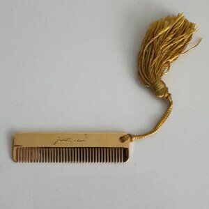 Judith Leiber Mini Gold Fine-tooth Comb